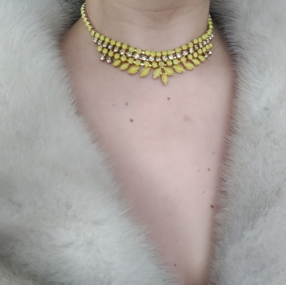 Exquisite Joseph Warner Chartreuse Yellow Necklace and Bracelet jewelry set - Picture 8 of 15